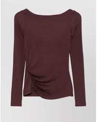Elisabetta Franchi - Boat Neck Open Back Top - Lyst