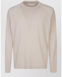 Original Vintage - Silk Cotton Blend Crew Neck Sweater - Lyst