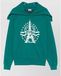 KENZO - Cotton Graphic-Print Drawstring Hoodie - Lyst