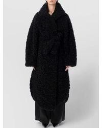 Frankie Shop - Faux Shearling Oversized Belted Coat - Lyst