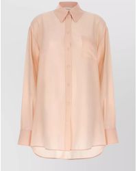 Sportmax - Silk Crepe De Chine Long-Sleeve Shirt - Lyst