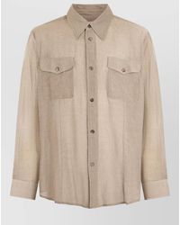 Our Legacy - Silk Cotton Checked Long-Sleeve Shirt - Lyst
