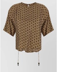 Max Mara - Mxmnordica Blouse Short Sleeves Drawstring Hem - Lyst