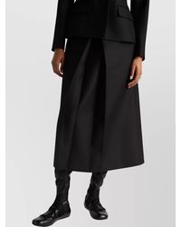 Dior - High Waist Pleated Midi Skirt With Side Pockets - Lyst