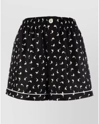 Moschino - Shorts All Over Print Button Detail Piping - Lyst