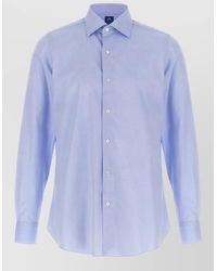 Finamore 1925 - Napoli Shirt Button Down Collar Long Sleeves - Lyst