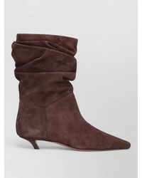 AMINA MUADDI - Suede Leather Ankle Boots - Lyst