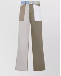 Givenchy - Relaxed Fit Denim Pants With Color Block Design - Lyst