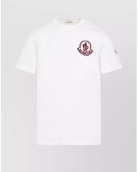 Moncler - Crew Neck Logo Patch Short Sleeve T-Shirt - Lyst