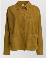 FURLING BY GIANI - Suede Single Breasted Coat - Lyst