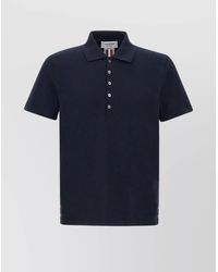 Thom Browne - Cotton Piqué Short-Sleeve Polo Shirt - Lyst