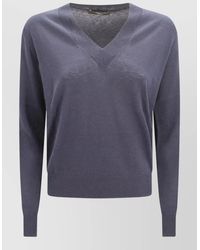 Weekend by Maxmara - Regular Fit V Neck Wool Cashmere Sweater - Lyst
