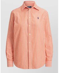 Polo Ralph Lauren - Cotton Shirt Striped Long Sleeves Collar - Lyst