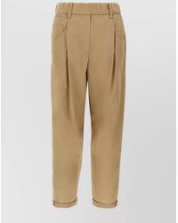 Brunello Cucinelli - Trousers Featuring Elastic Waistband And Pockets - Lyst