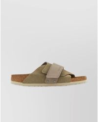 Birkenstock - Suede Leather Kyoto Slides - Lyst