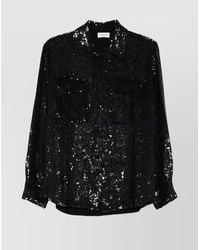 P.A.R.O.S.H. - Sequined Long-Sleeve Shirt - Lyst
