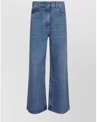 Etro - Denim Trousers With Wide Leg And Pockets - Lyst