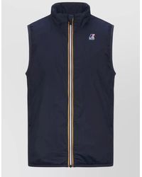 K-Way - High Collar Packable Sleeveless Jacket Rouland - Lyst