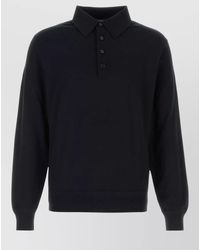 Tom Ford - Wool Knit Shirt Collar Ribbed Cuffs Hem - Lyst