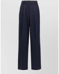 Thelatest - Axel Pants Pleated Front Wide Leg Belt Loops - Lyst