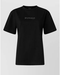 Pinko - Cotton Rhinestone Short-Sleeve T-Shirt - Lyst