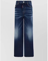 DSquared² - Denim Wide-Leg Jeans - Lyst
