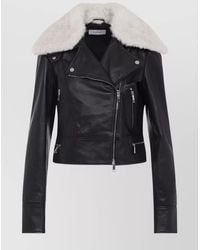 Sportmax - Toscana Leather Biker Jacket - Lyst