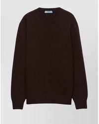 Prada - Cashmere And Wool Crew-Neck Pullover - Lyst