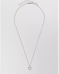 Ferragamo - Necklace Gancini Pendant Adjustable Chain - Lyst