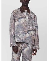 Represent - Camouflage Single Breasted Coat - Lyst