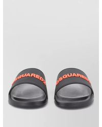 DSquared² - Logo Slide Sandal Flat Sole Rubber - Lyst
