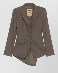 Uma Wang - Asymmetric Linen Blend Suit Jacket - Lyst