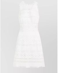 Ermanno Scervino - Polyester Sleeveless Mini Dress - Lyst
