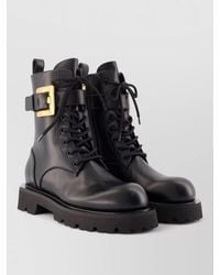 Balmain - Ranger Anthem Lace Up Ankle Boots Leather - Lyst