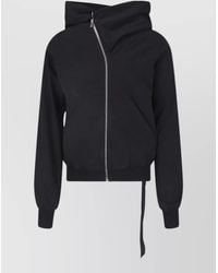 Rick Owens - Cropped Hooded Jacket Drawstring Hem Pockets - Lyst