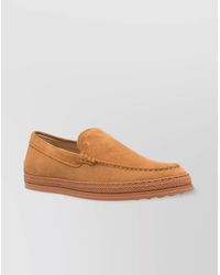 Tod's - Suede Leather Slip-On Loafers - Lyst