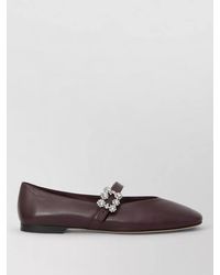 Roger Vivier - Leather Strap Ballerina Flats - Lyst