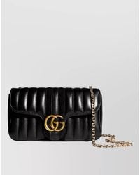 Gucci - Gg Marmont Small Leather Clutch Bag - Lyst