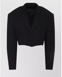 Balenciaga - Single-Breasted Cropped Jacket - Lyst