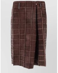 Niccolò Pasqualetti - Patchwork Suede Skirt Panel Belt Loops - Lyst