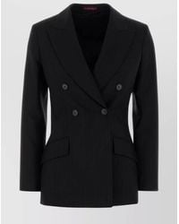 Gucci - Embroidered Wool Leather Blazer - Lyst