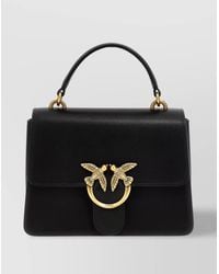 Pinko - Love Bag One Mini Leather Top Handle Tote Bag - Lyst