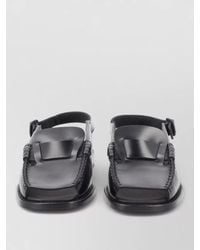 Hereu - Sineu Leather Sandals Flat Sole Open Toe - Lyst