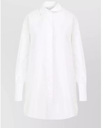Patou - Cotton Long-Sleeve Mini Shirt Dress - Lyst