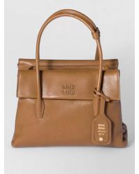 Miu Miu - Na Lamb Leather Tote Bag - Lyst