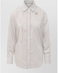 Isabel Marant - Silk Blend Striped Shirt - Lyst