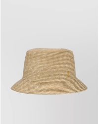 Saint Laurent - Raffia Fedora Hat - Lyst