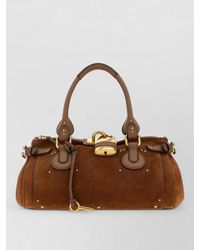 Chloé - Suede Paddington Shoulder Bag Top Handle - Lyst