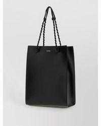 Jil Sander - Leather Tangle Shopping Bag Braided Handles - Lyst