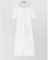 Jil Sander - Cotton Shirt Midi Dress - Lyst